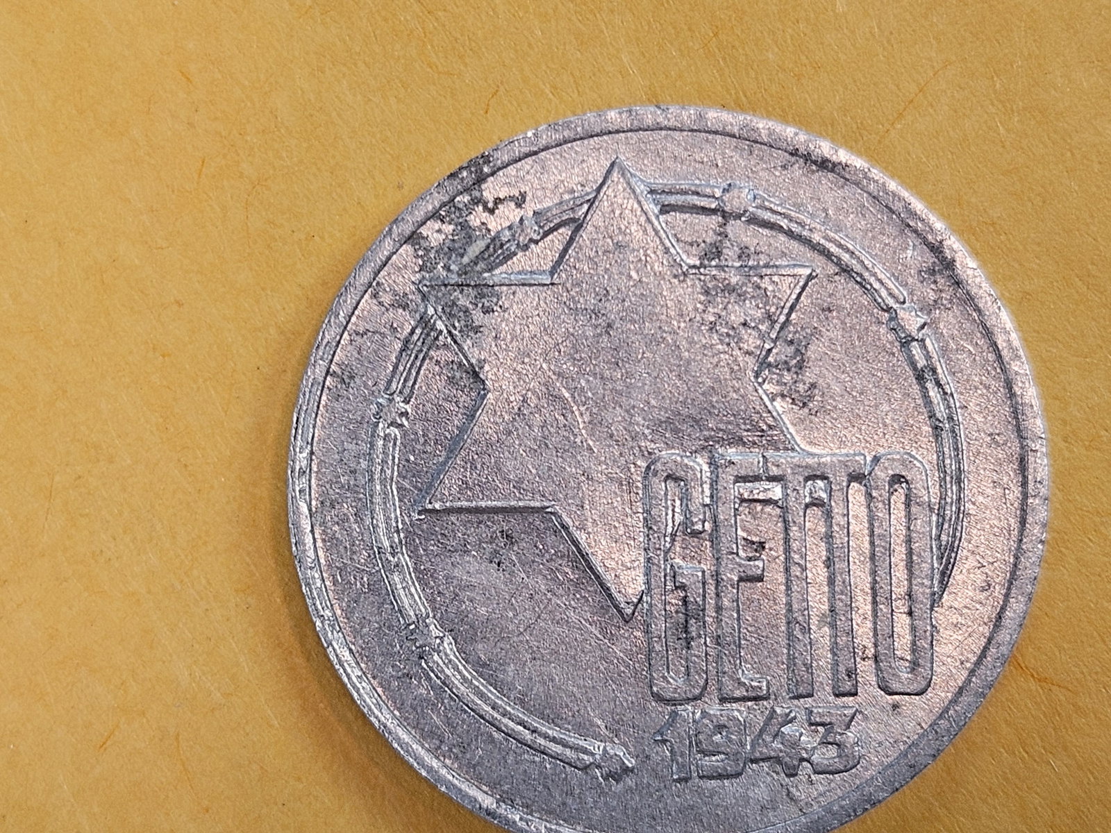* Scarce Poland Litzmannstadt Lodz Ghetto 5 mark coin - 3