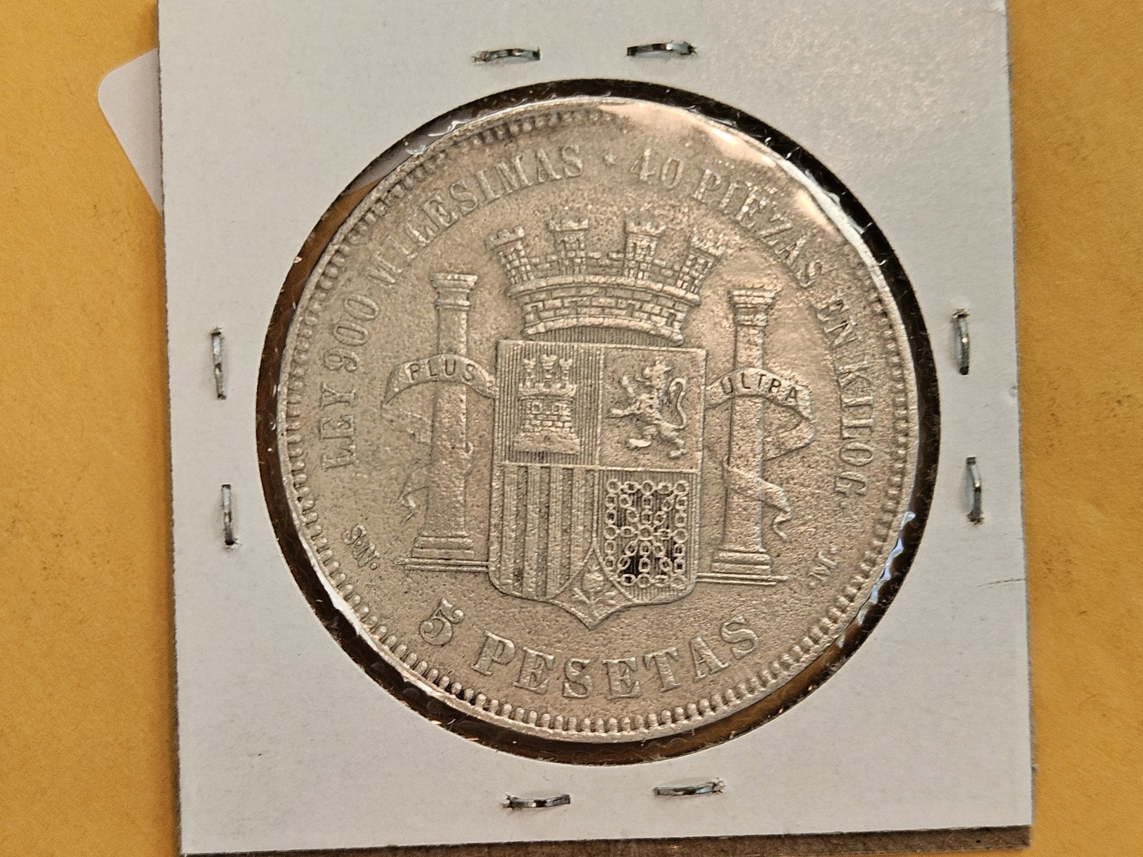 1870 Spain silver 5 pesetas - 2