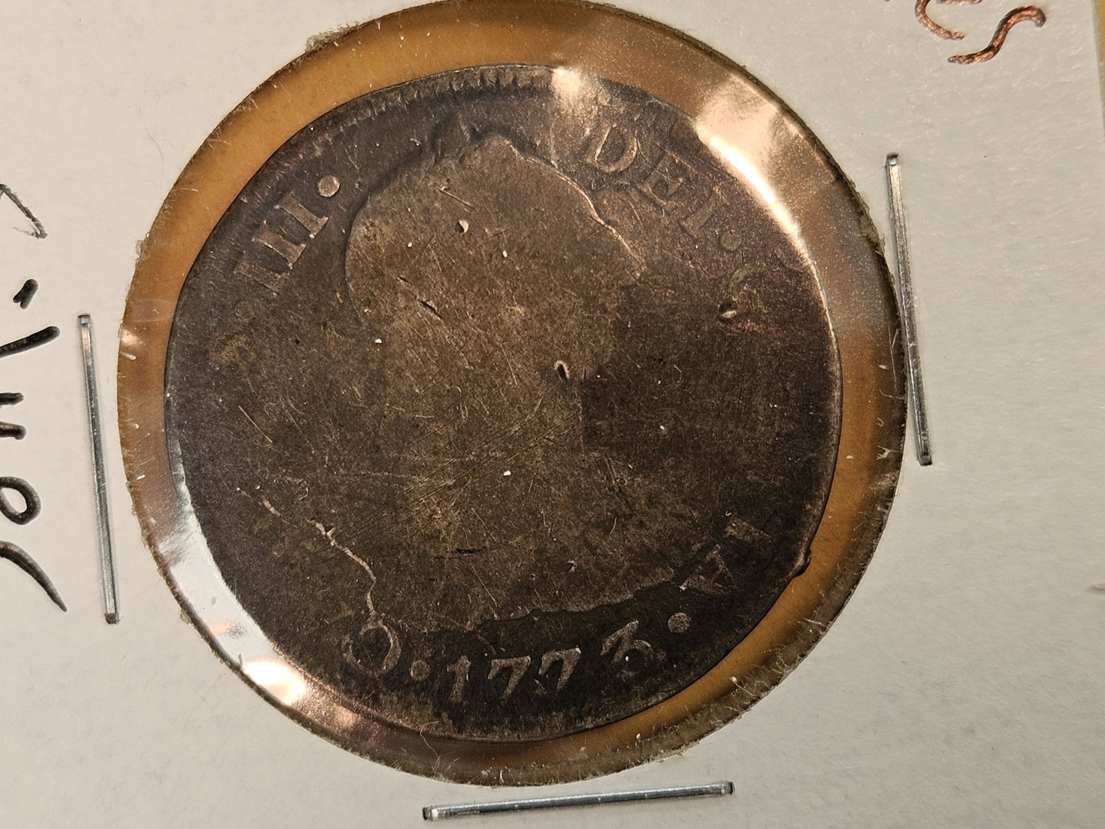 Three silver Spanish coins from the 1700's - 3