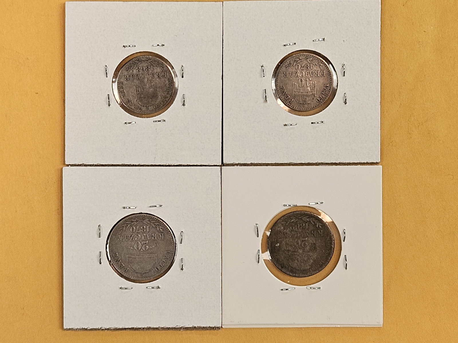 Four silver Hungarian coins - 3
