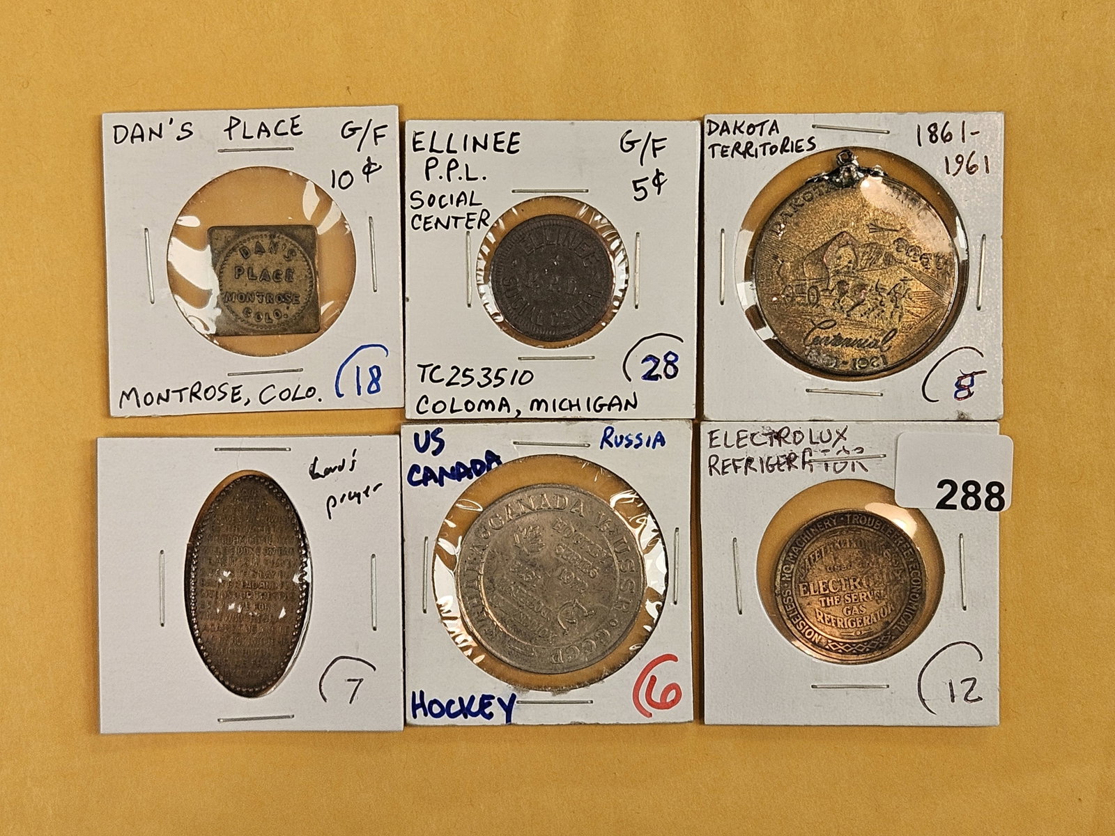Exonumia!: Six cool, older, Tokens
