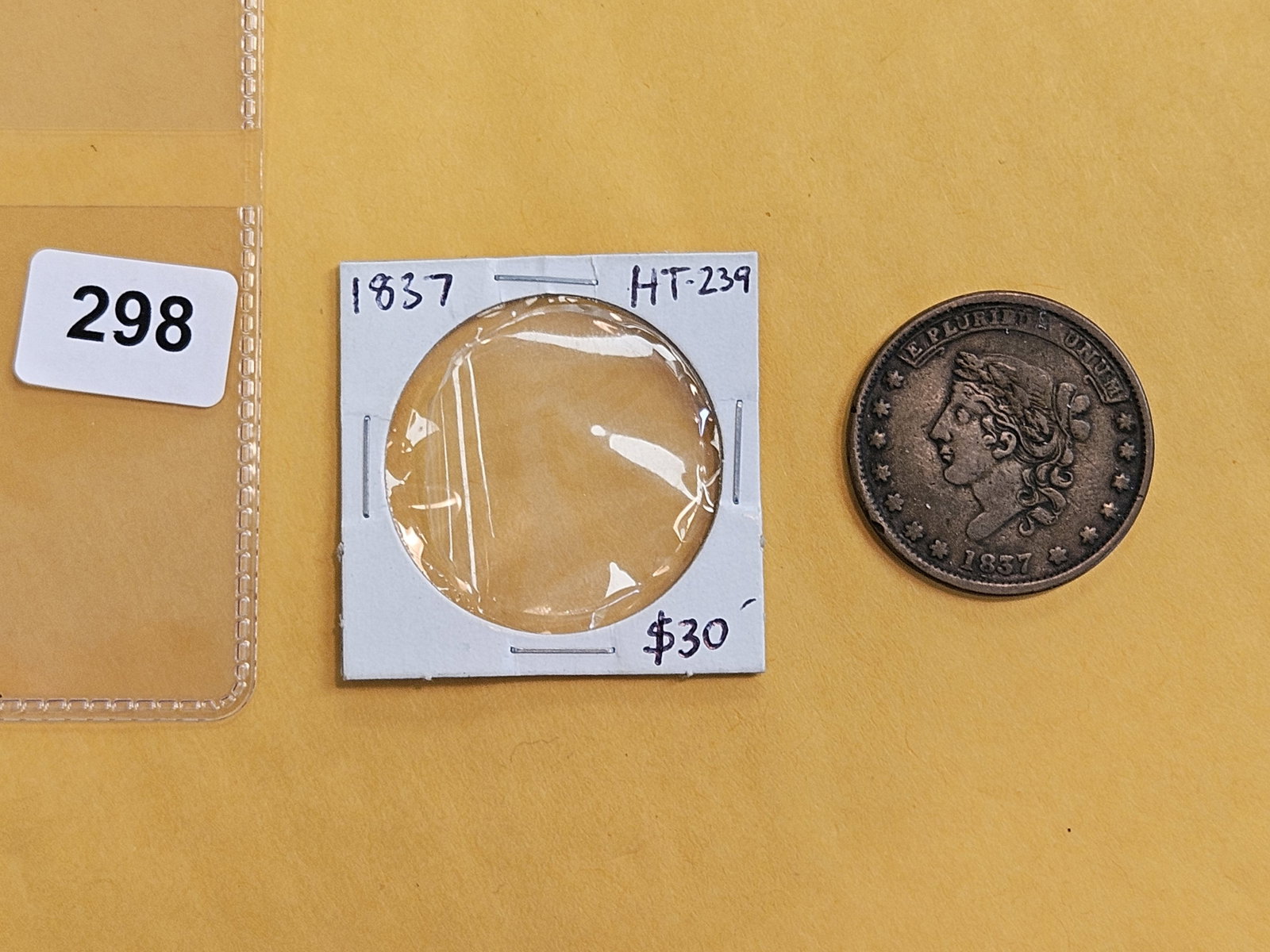 1837 Hard Times Token - 2