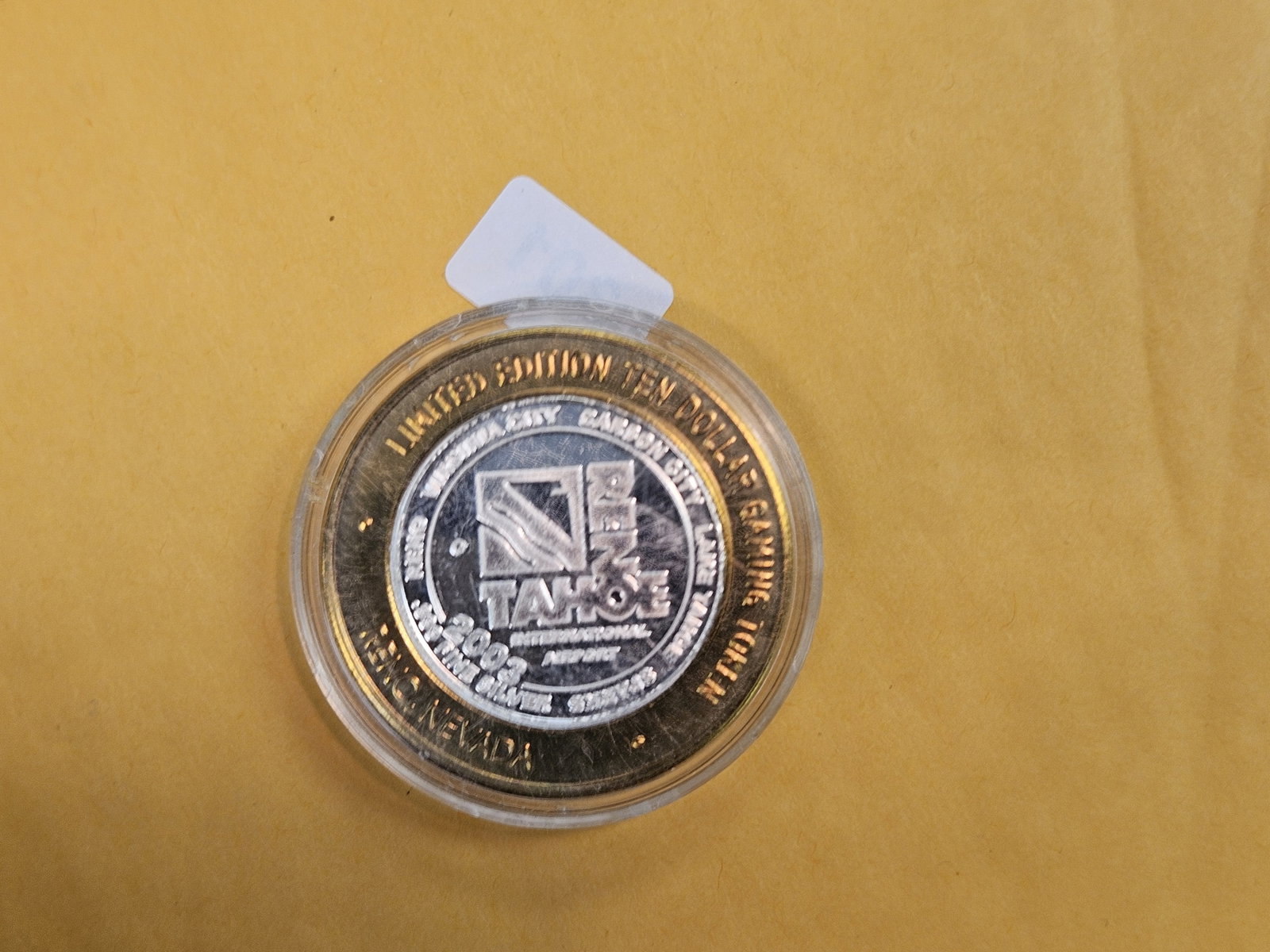 GEM 2003 Ten Dollar Silver Casino Gaming Token - 2