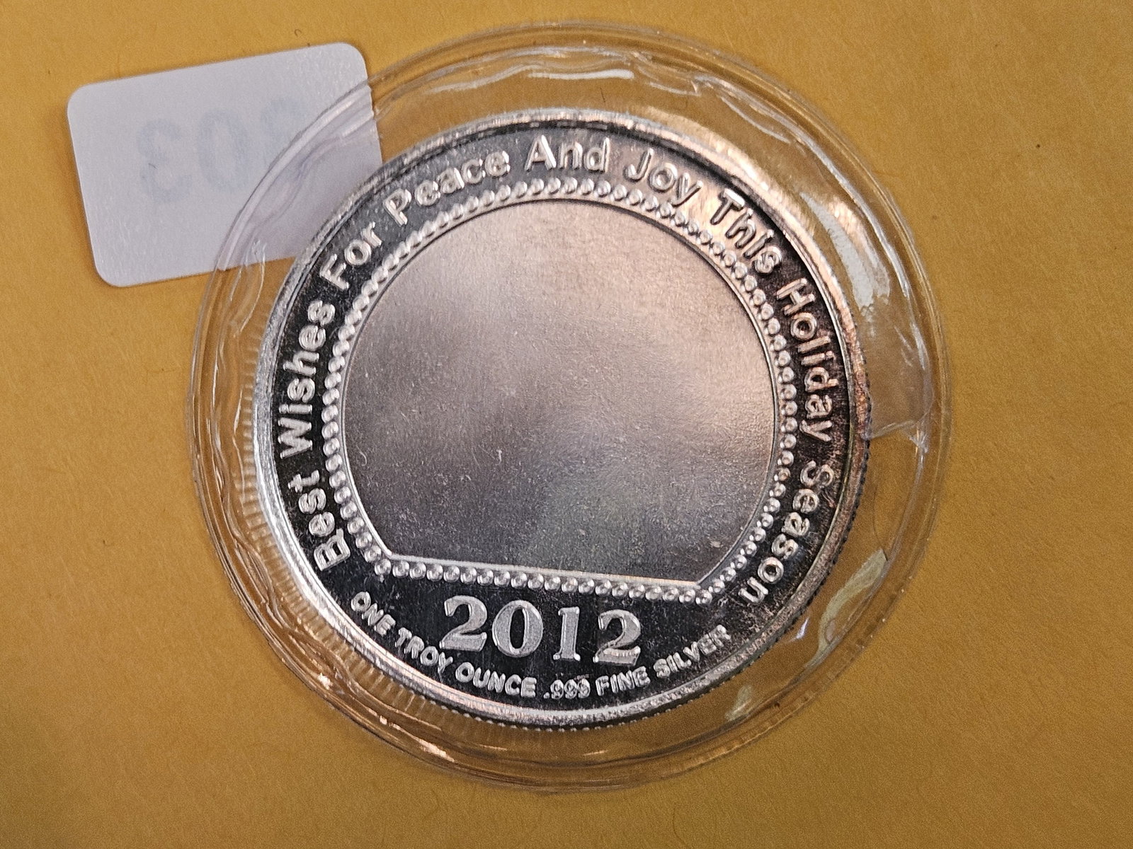 One Troy ounce .999 fine silver Proof art round - 2