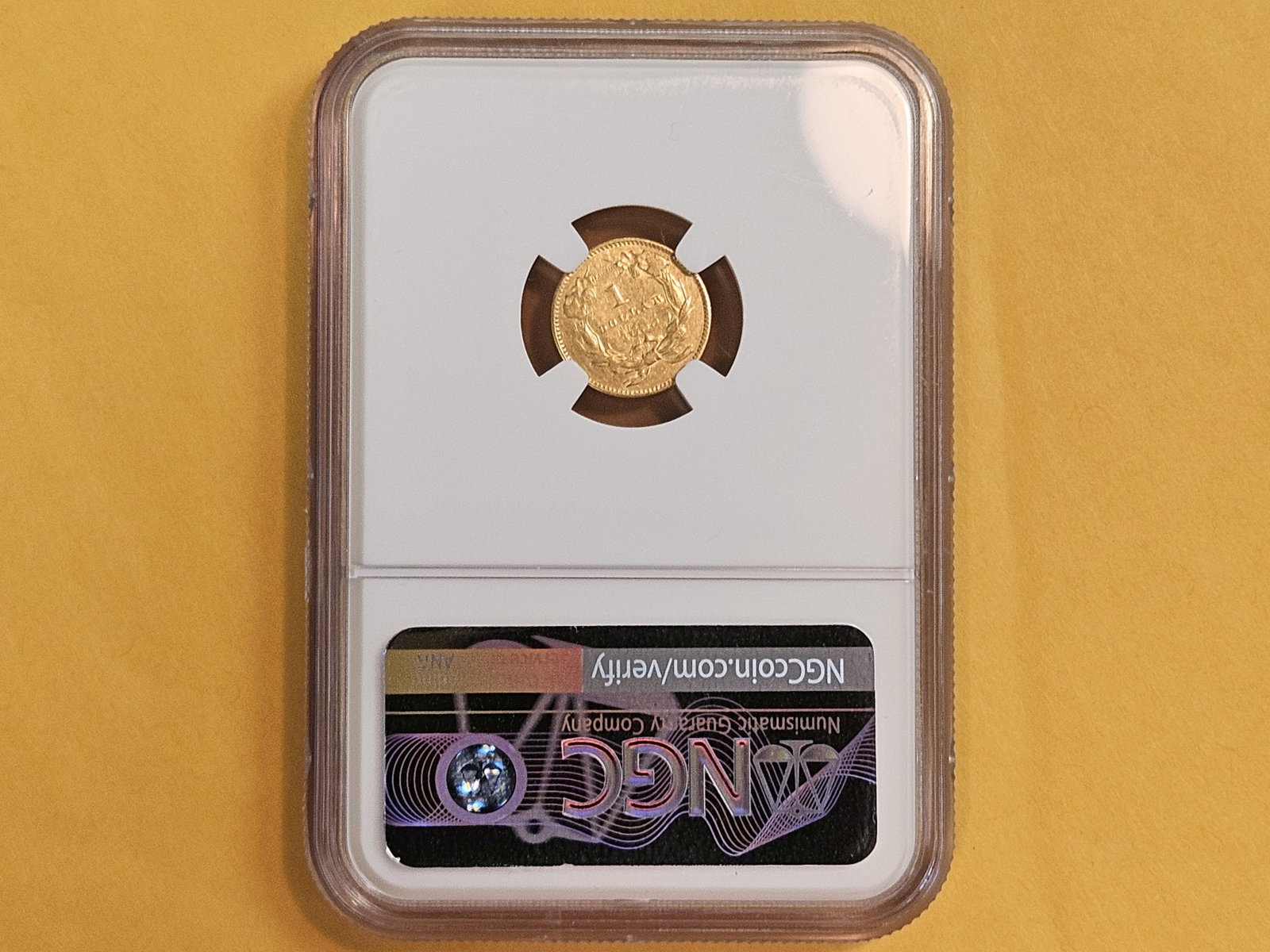 GOLD! NGC 1885 Gold Dollar in Brilliant About Uncirculated - 55 - 3