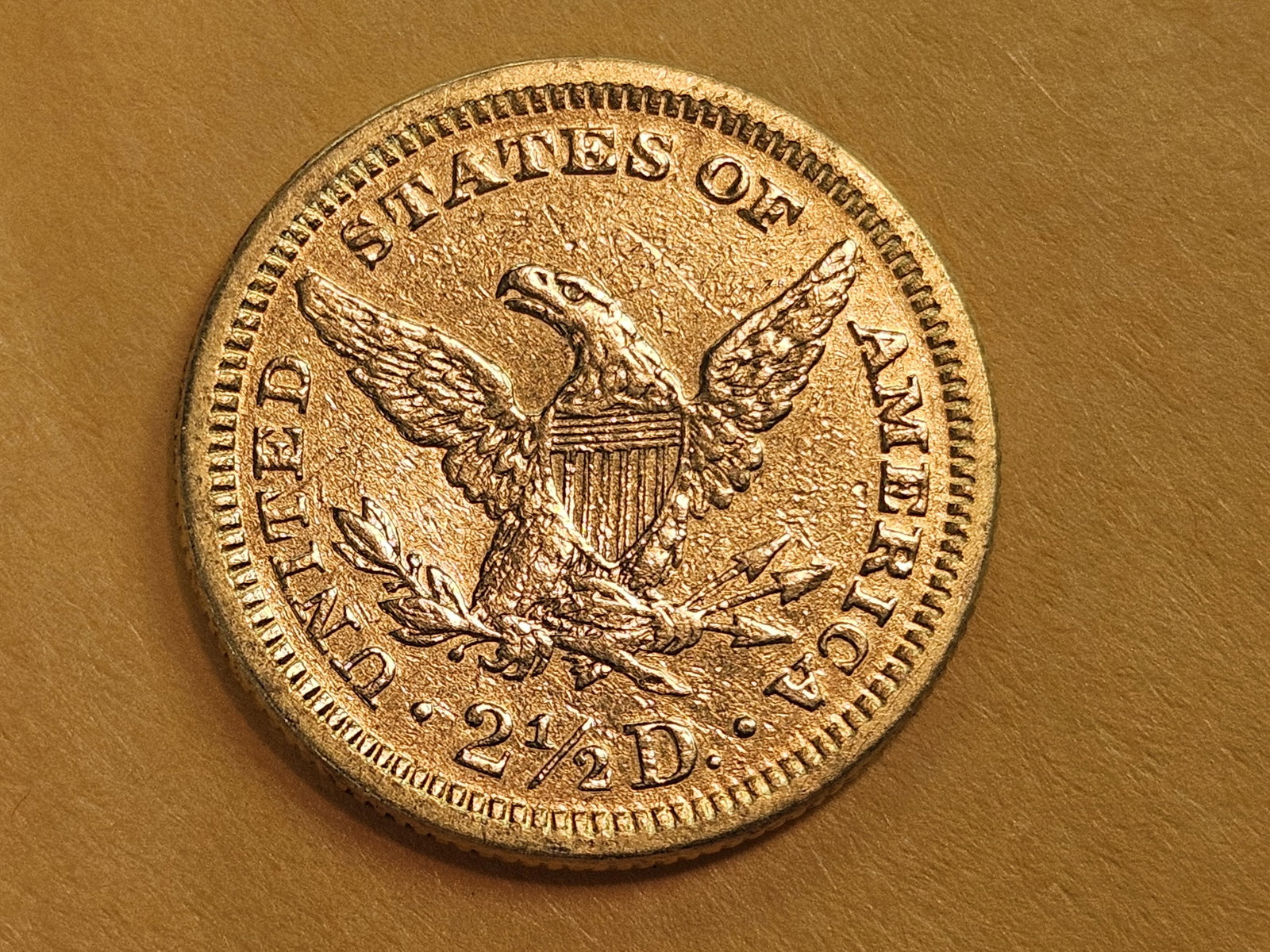 GOLD! Brilliant 1878 Gold Liberty Head $2.5 Dollar Quarter Eagle - 4