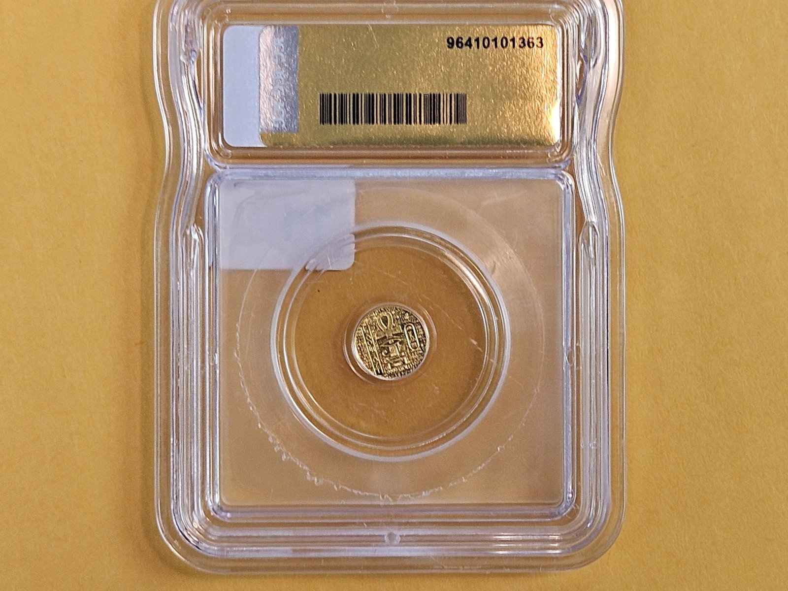 GOLD! PERFECT! ICG Gold Egyptian Scarab .9999 fine gold in Mint State 70 - 3