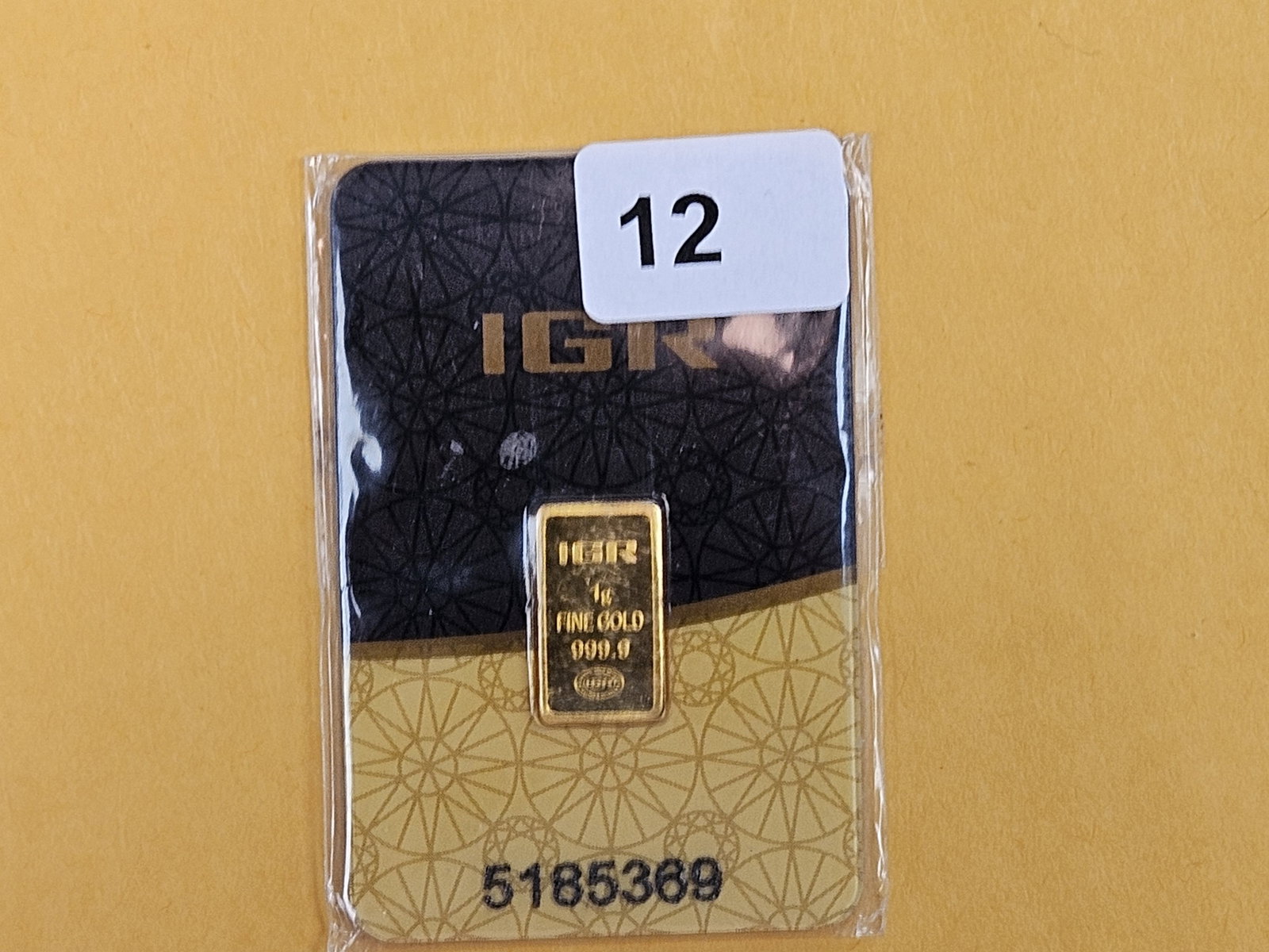 GOLD! IGR One Gram .9999 fine gold bar - 2