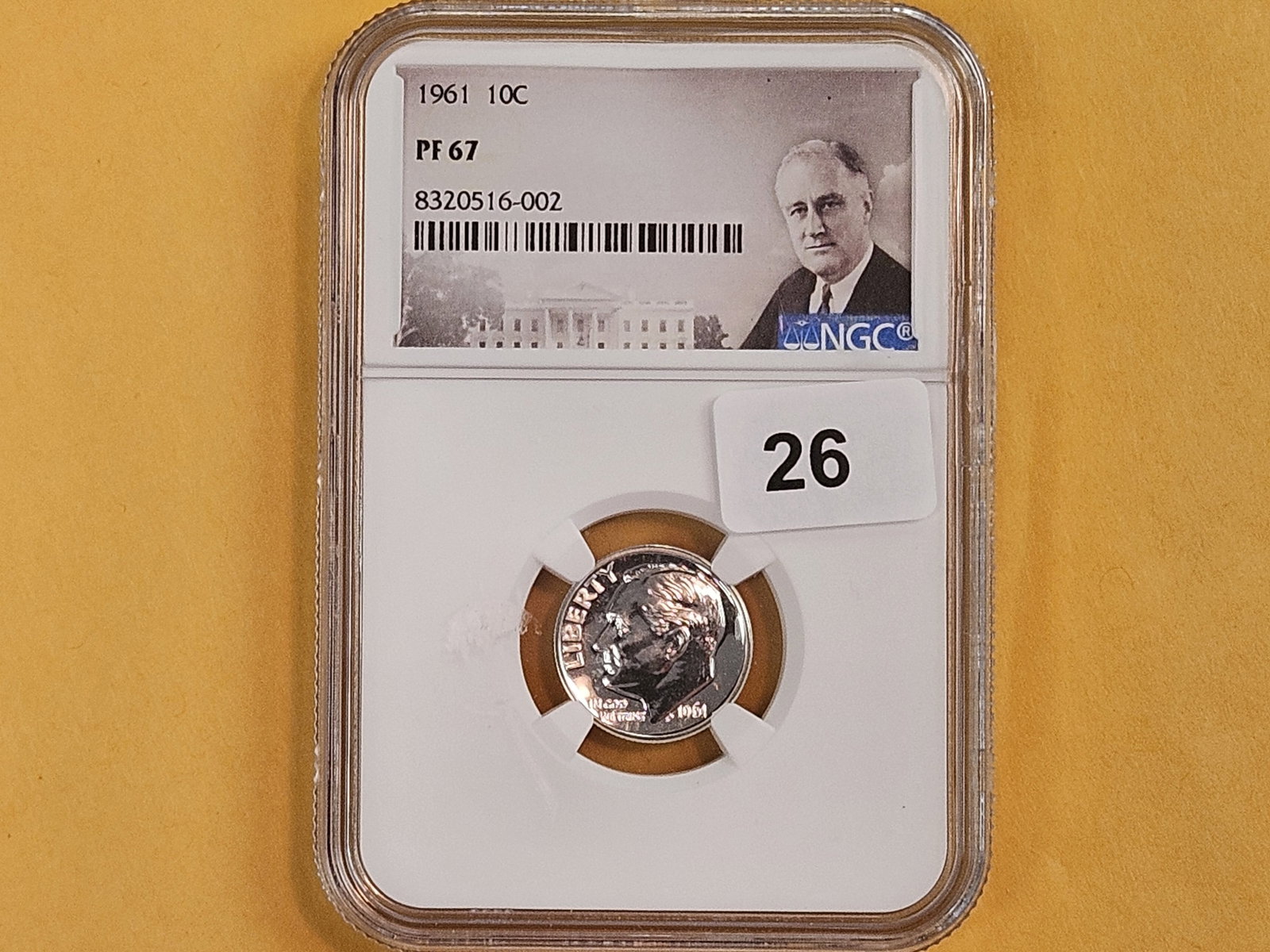 Superb GEM! NGC 1961 silver Roosevelt Dime in Proof 67 - 2
