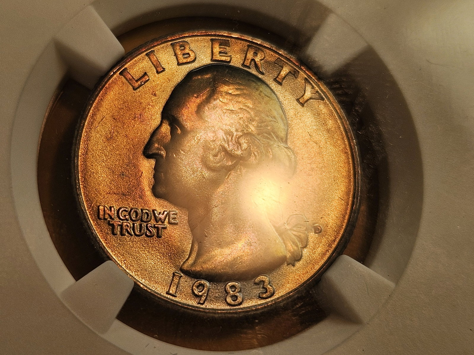 * Better Date! NGC 1983-D Washington Quarter in Mint State 66 - 3