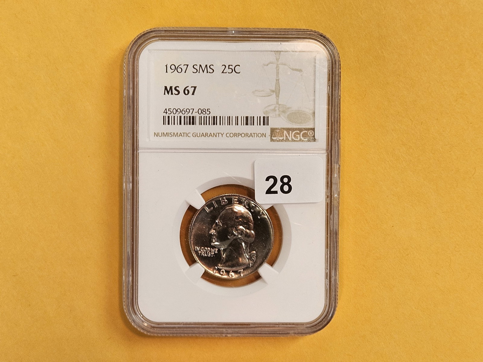 Superb GEM! NGC 1967 SMS Washington Quarter in Mint State 67 - 2