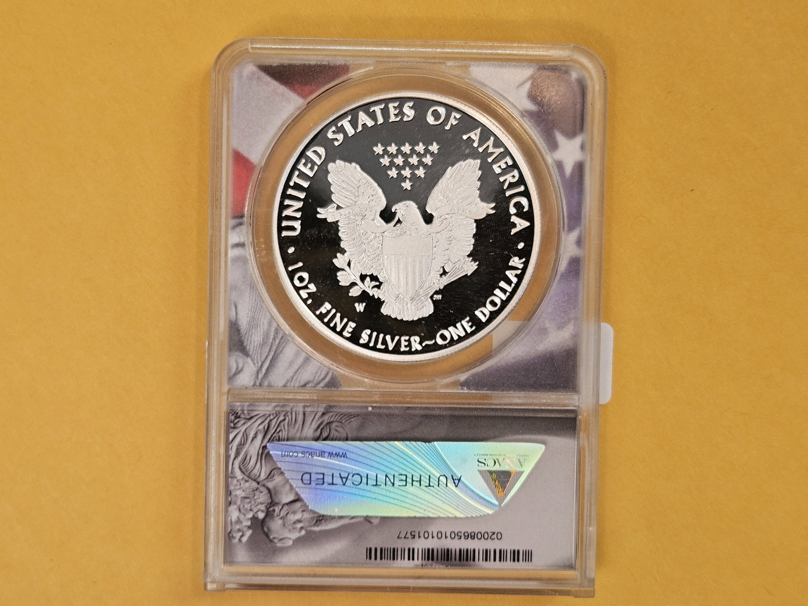 PERFECT! ANACS 2021-W American Silver Eagle in Proof 70 Deep Cameo - 3