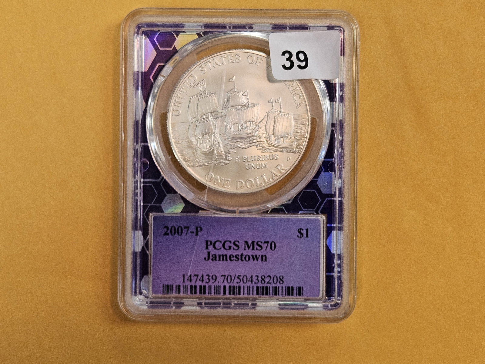 PERFECT! PCGS 2007-P Commemorative Silver Dollar in Mint State 70: Perfect Grade! Jamestown