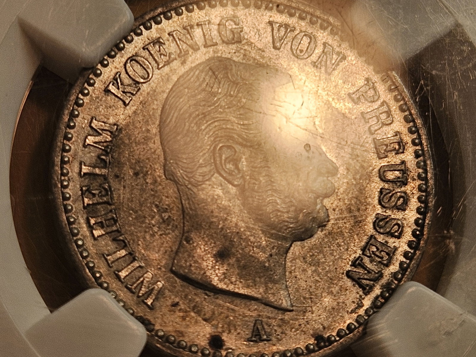 NGC 1862-A German States Prussia 1/6 Thaler in Mint State 61 - 3