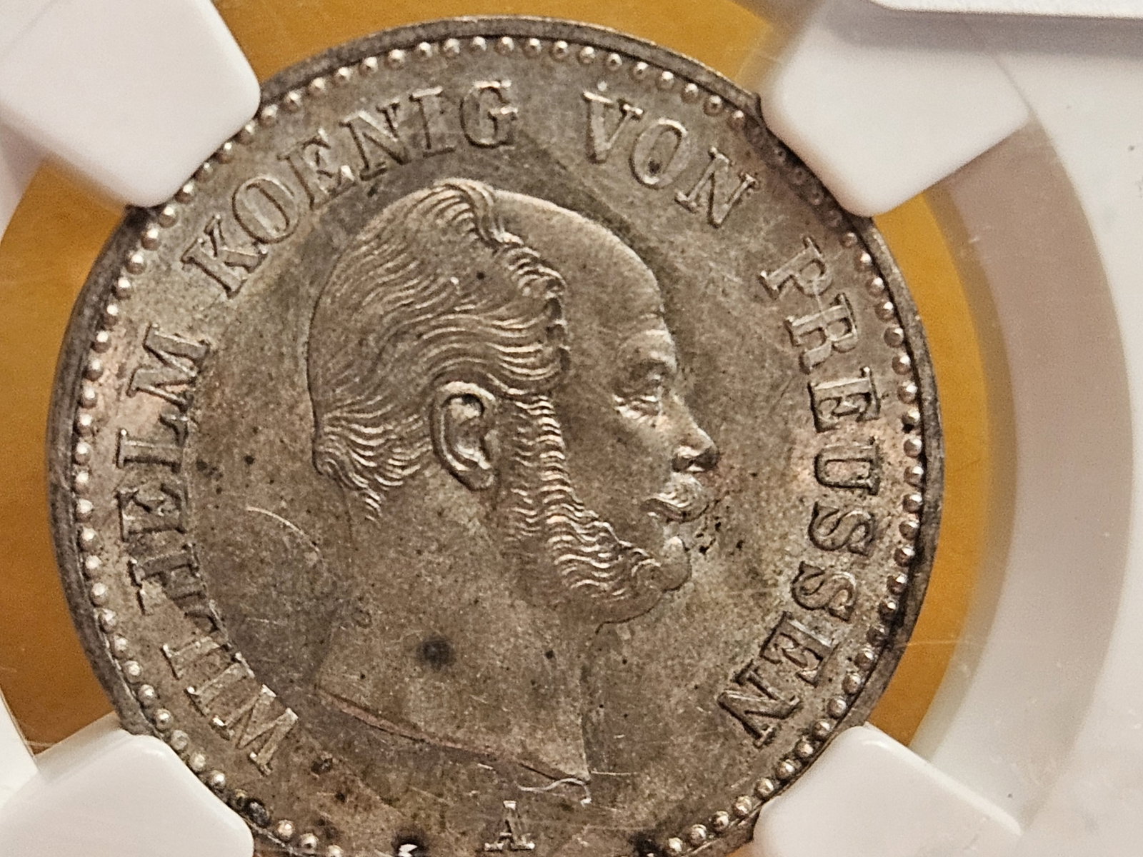 NGC 1862-A German States Prussia 1/6 Thaler in Mint State 61 - 5
