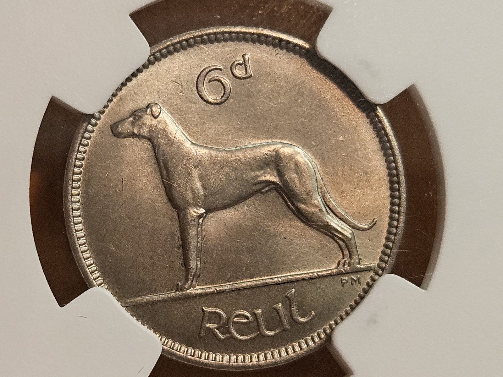 NGC 1948 Ireland 6 pence in Mint State 64 - 4