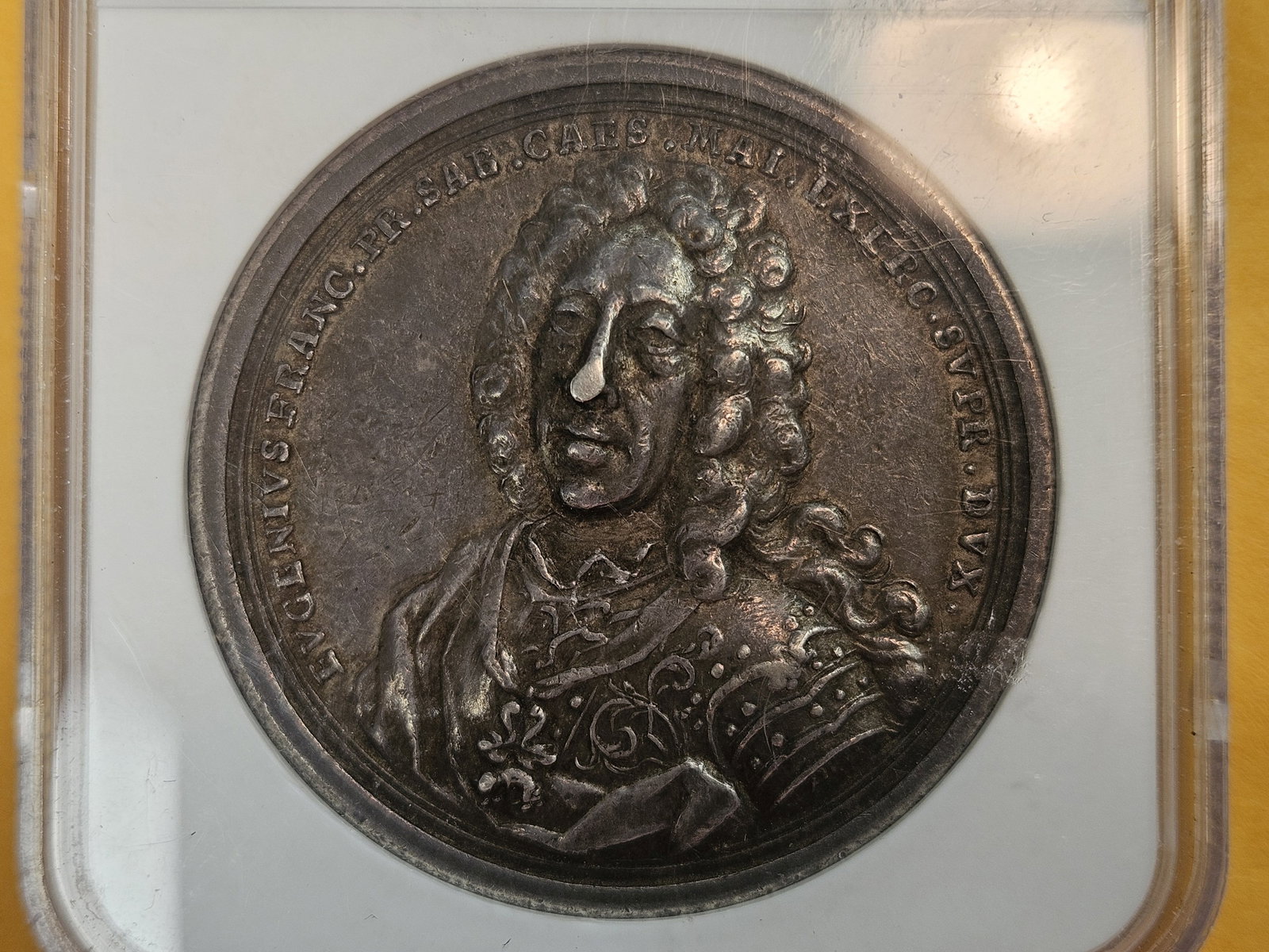 ** NGC 1736-Dated Austria Silver Montenuovo-1622 in AU-Details!: Prince Eugene of Savoy, one of the most brilliant military minds in European history, passed away in his sleep on April 21, 1736. This medal was struck as a somber numismatic memorial to honor the