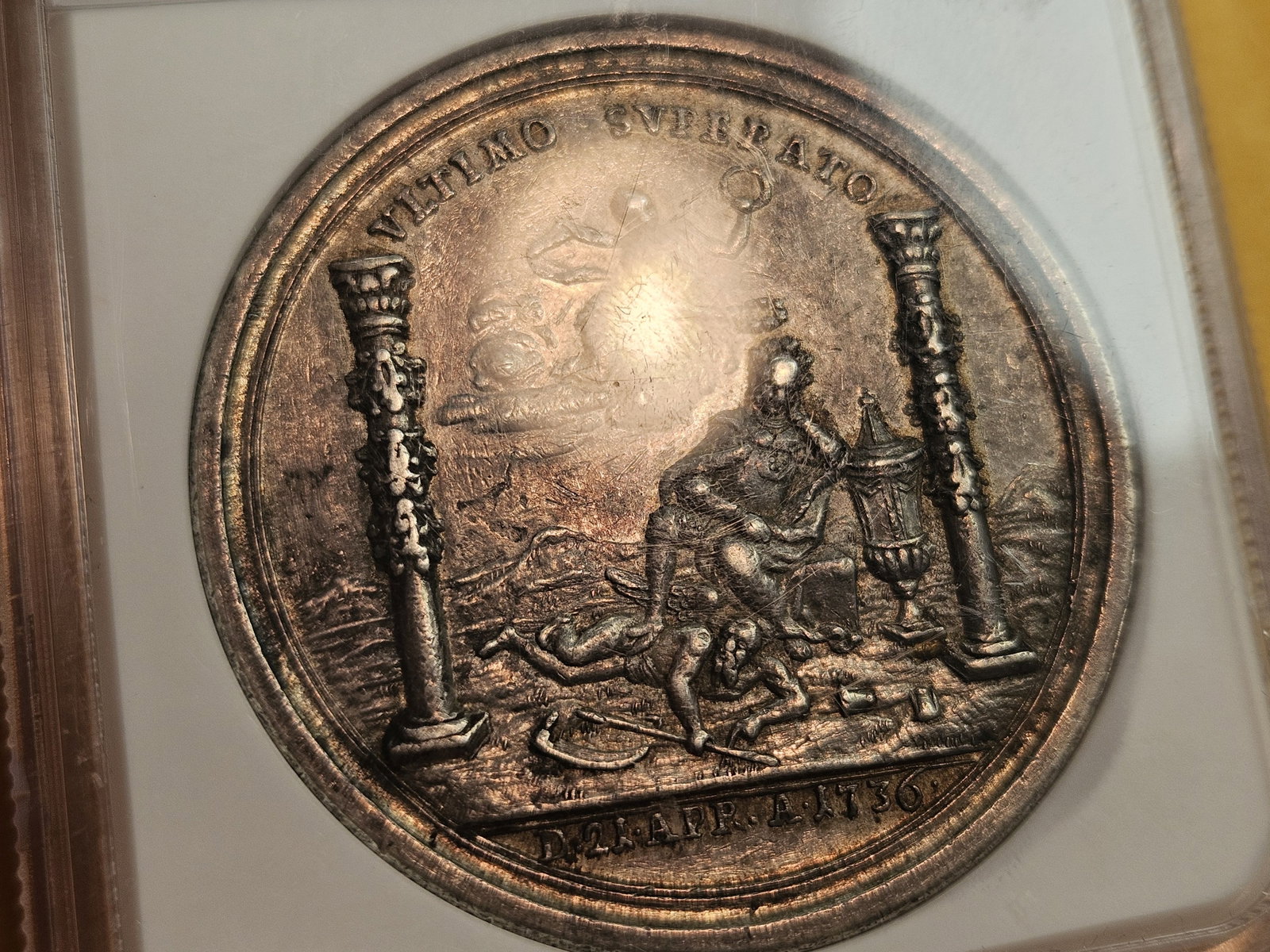 ** NGC 1736-Dated Austria Silver Montenuovo-1622 in AU-Details! - 6