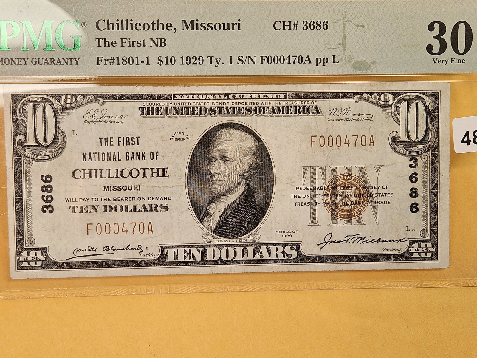 PMG Series of 1929 Ten Dollar National Currency in Very Fine - 30 - 2