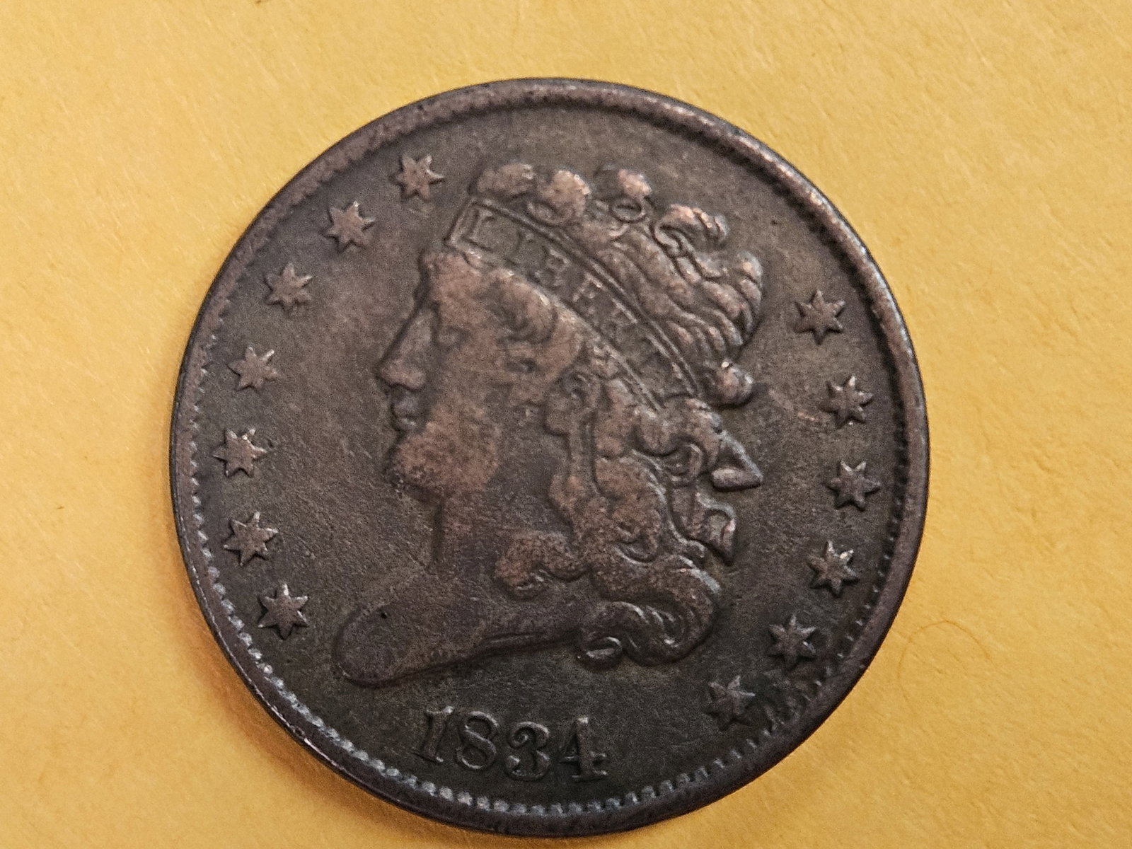 1834 Classic Head Half Cent in Very Fine - 3