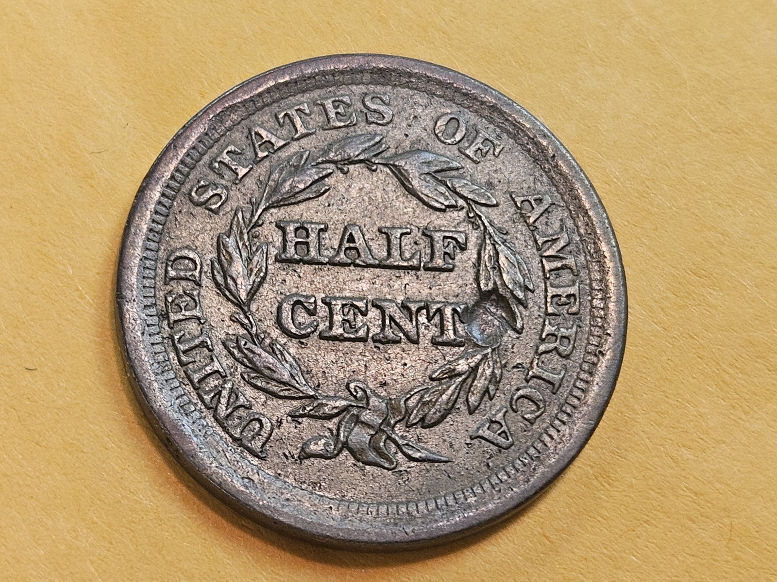 Nicer 1855 Braided hair Half-Cent in About Uncirculated - details - 5