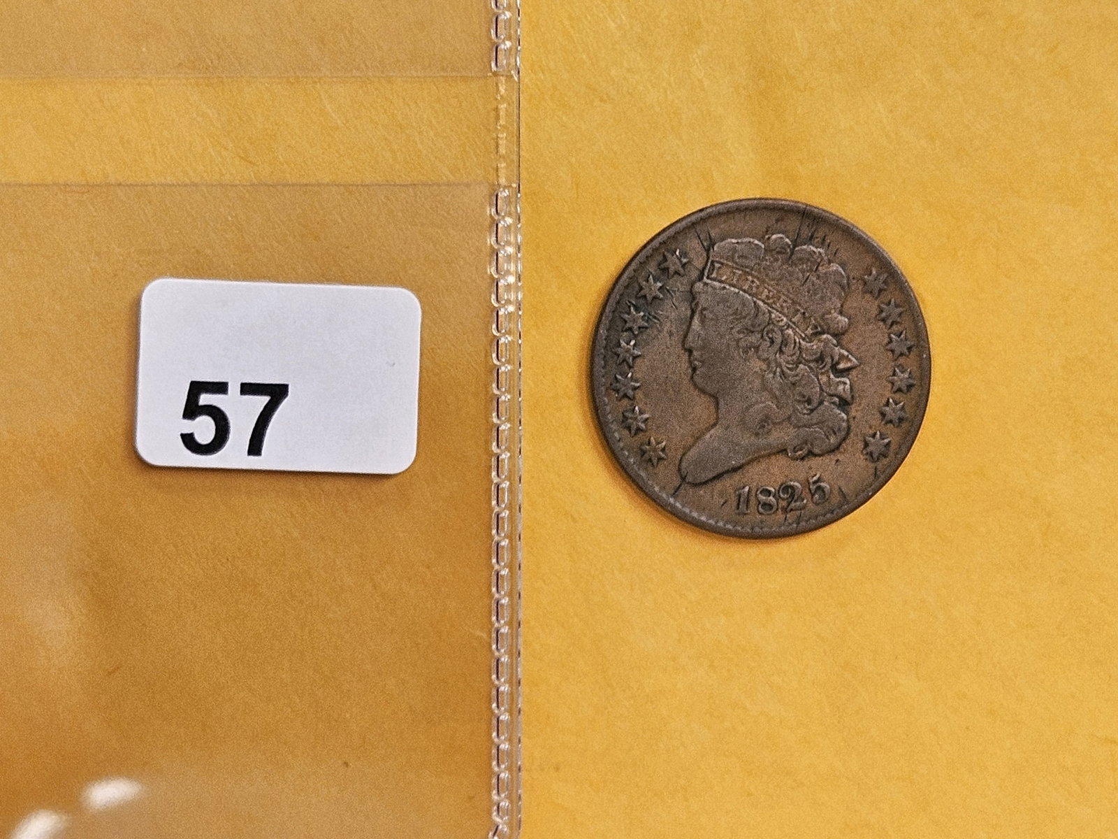 1825 Classic Head Half cent in Fine - details - 2