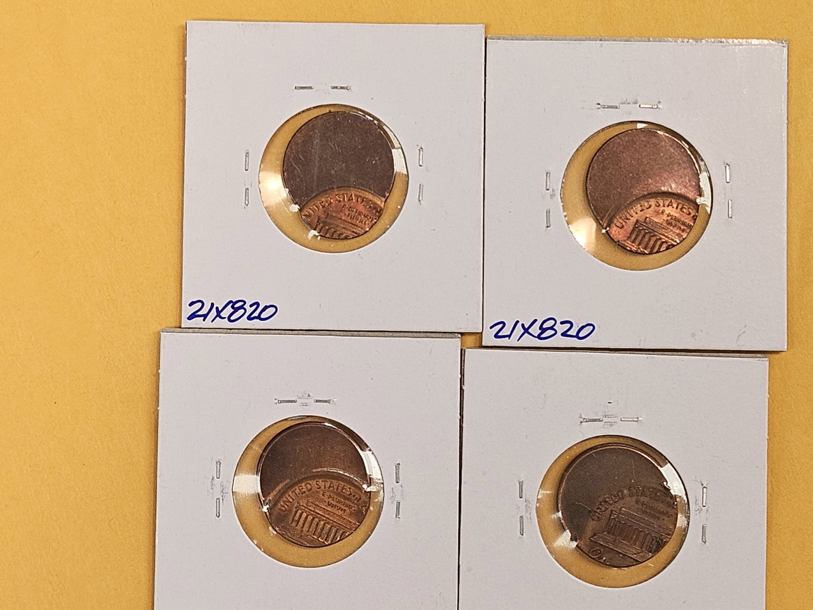 MINT ERRORS! Four Brilliant Uncirculated Lincoln Cents - 4