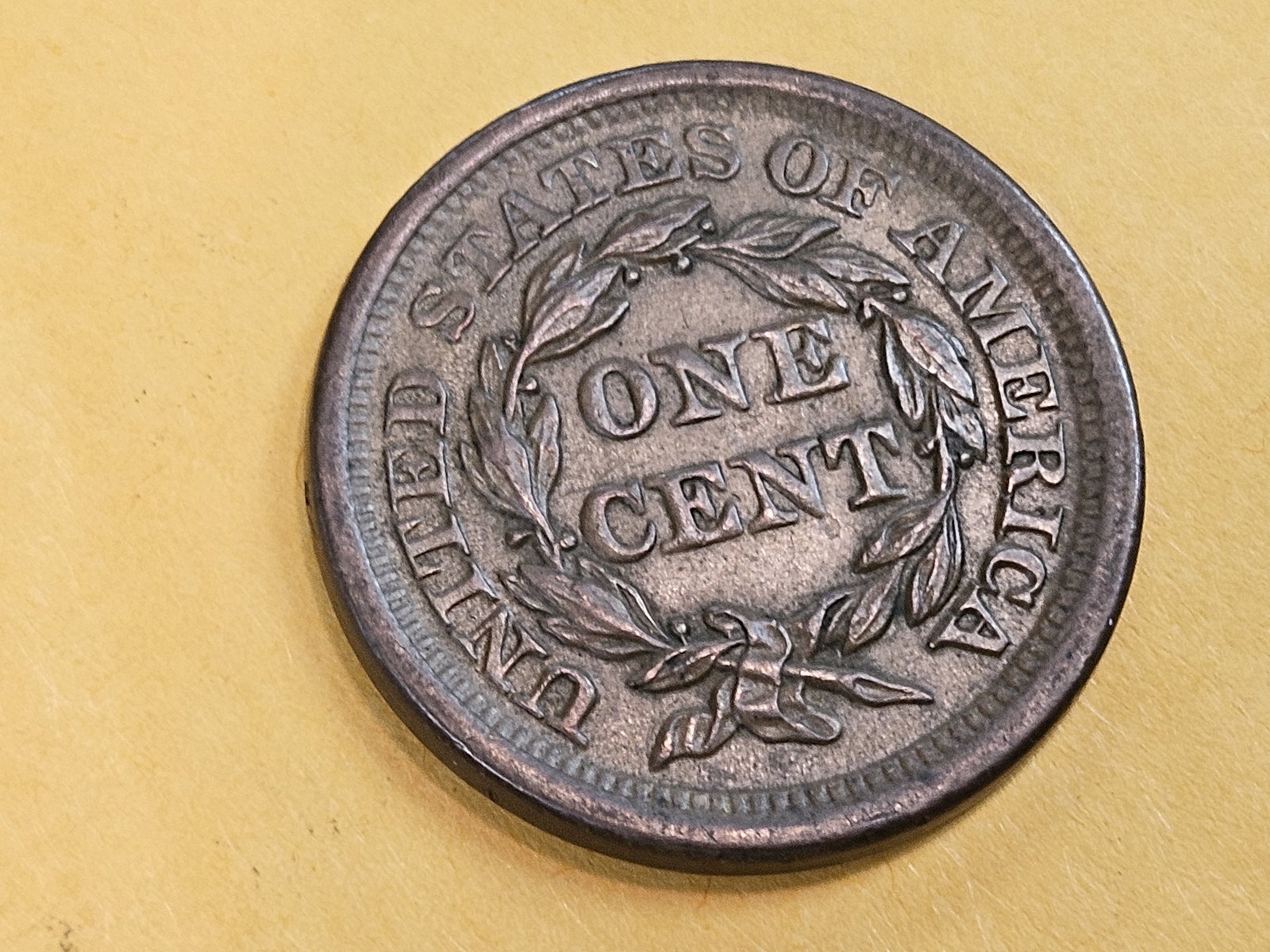 * Choice Brown Uncirculated 1856 Braided Hair Large cent - 5
