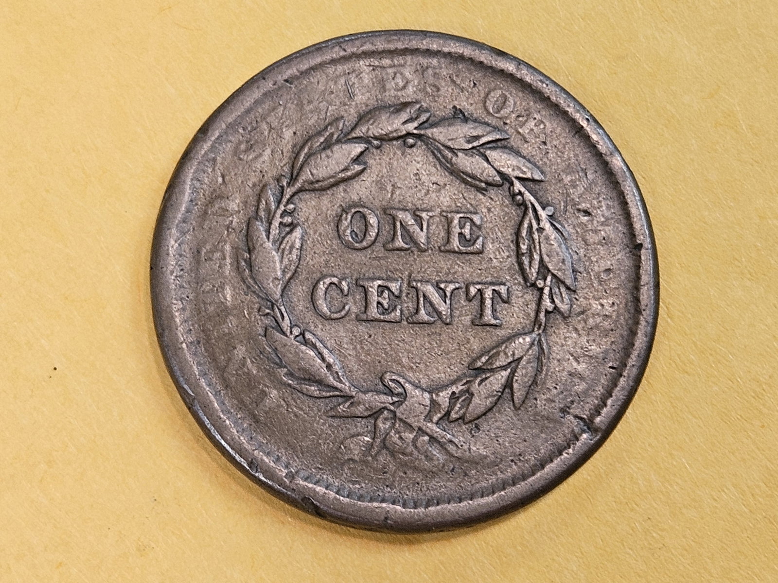 1839 Large cent in Very fine plus - 3