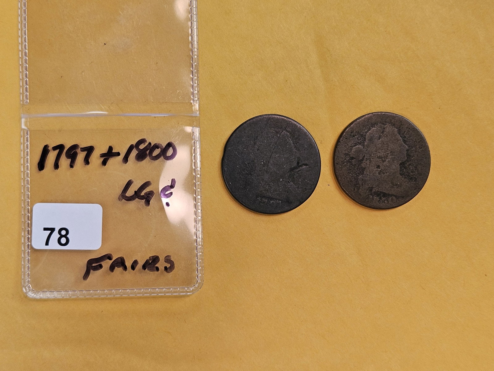 1797 and 1800 Draped Bust Large Cents - 2