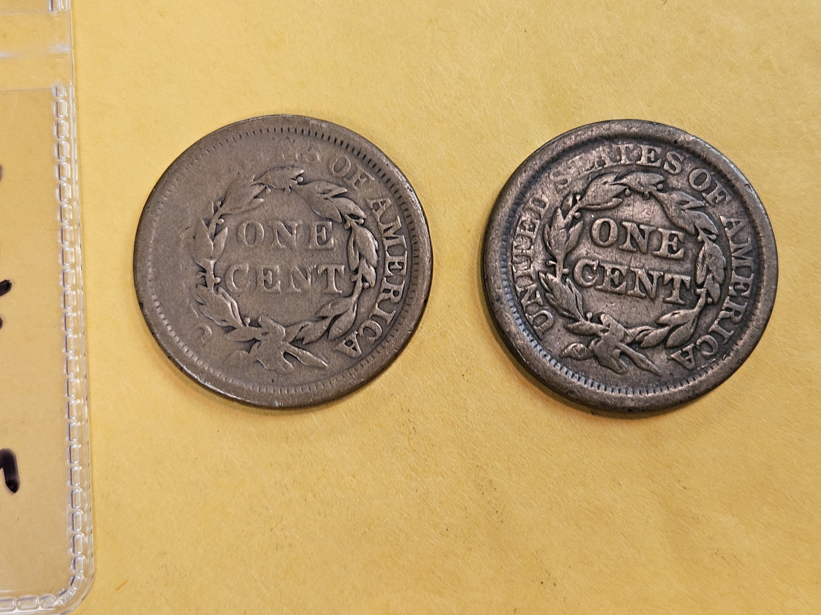 1853 and 1856 Braided Hair Large Cents - 3
