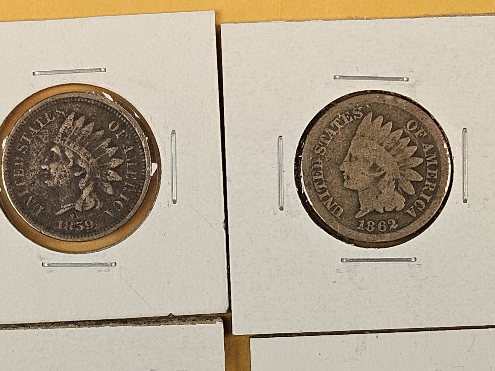 Ten mixed Copper-Nickel Indian Cents - 3