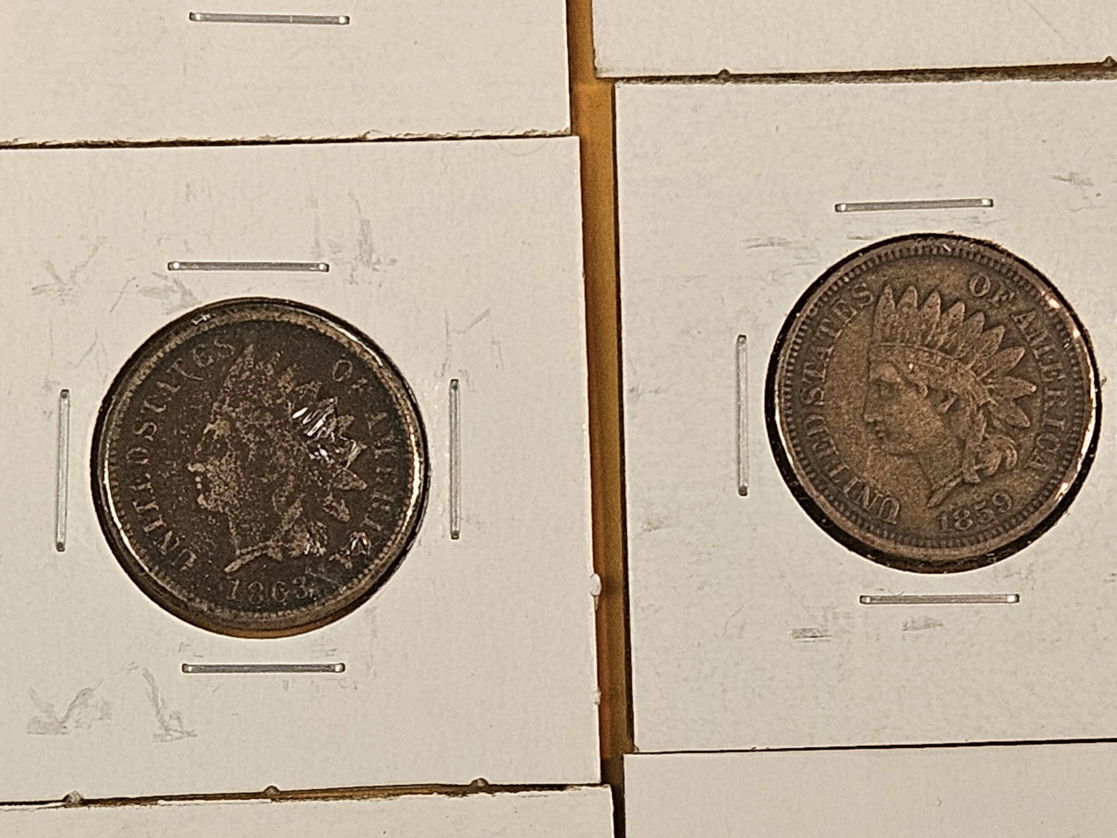 Ten mixed Copper-Nickel Indian Cents - 4