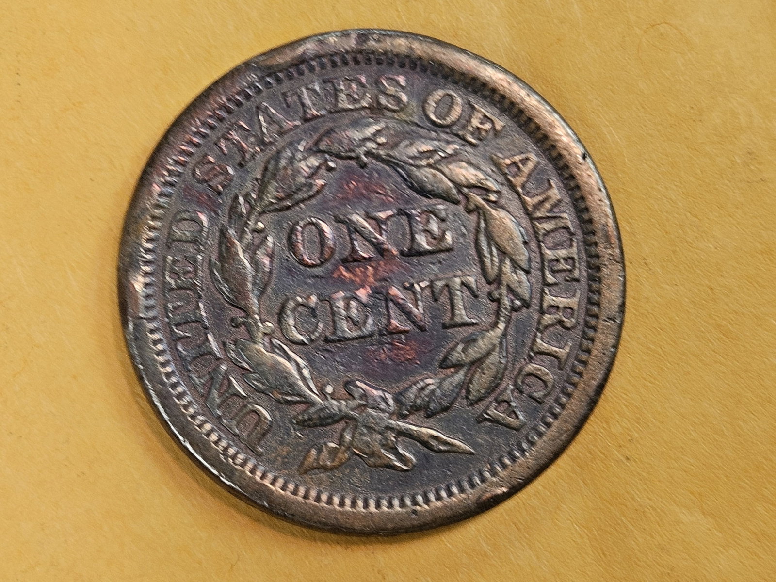 1855 Braided Hair Large Cent in Very Fine - 3