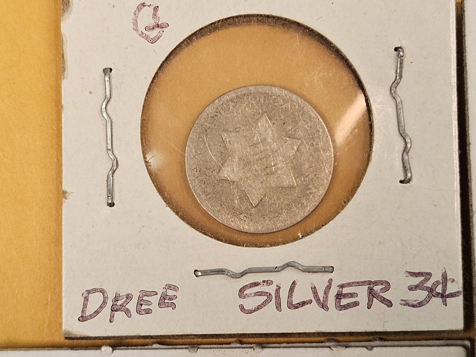 Four mixed Three Cent pieces - 2