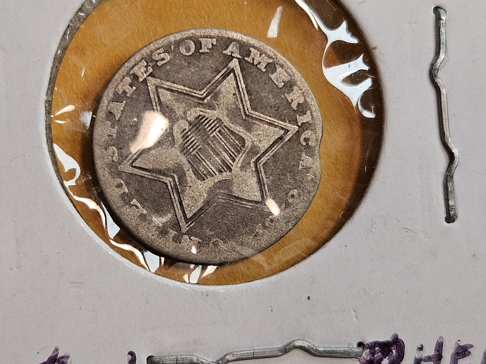 Four mixed Three Cent pieces - 8