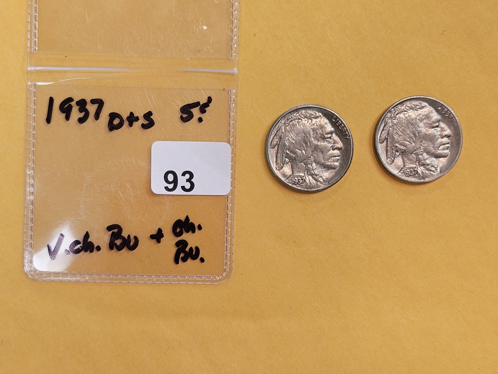 Choice and Very Choice Brilliant uncirculated Buffalo Nickels - 2