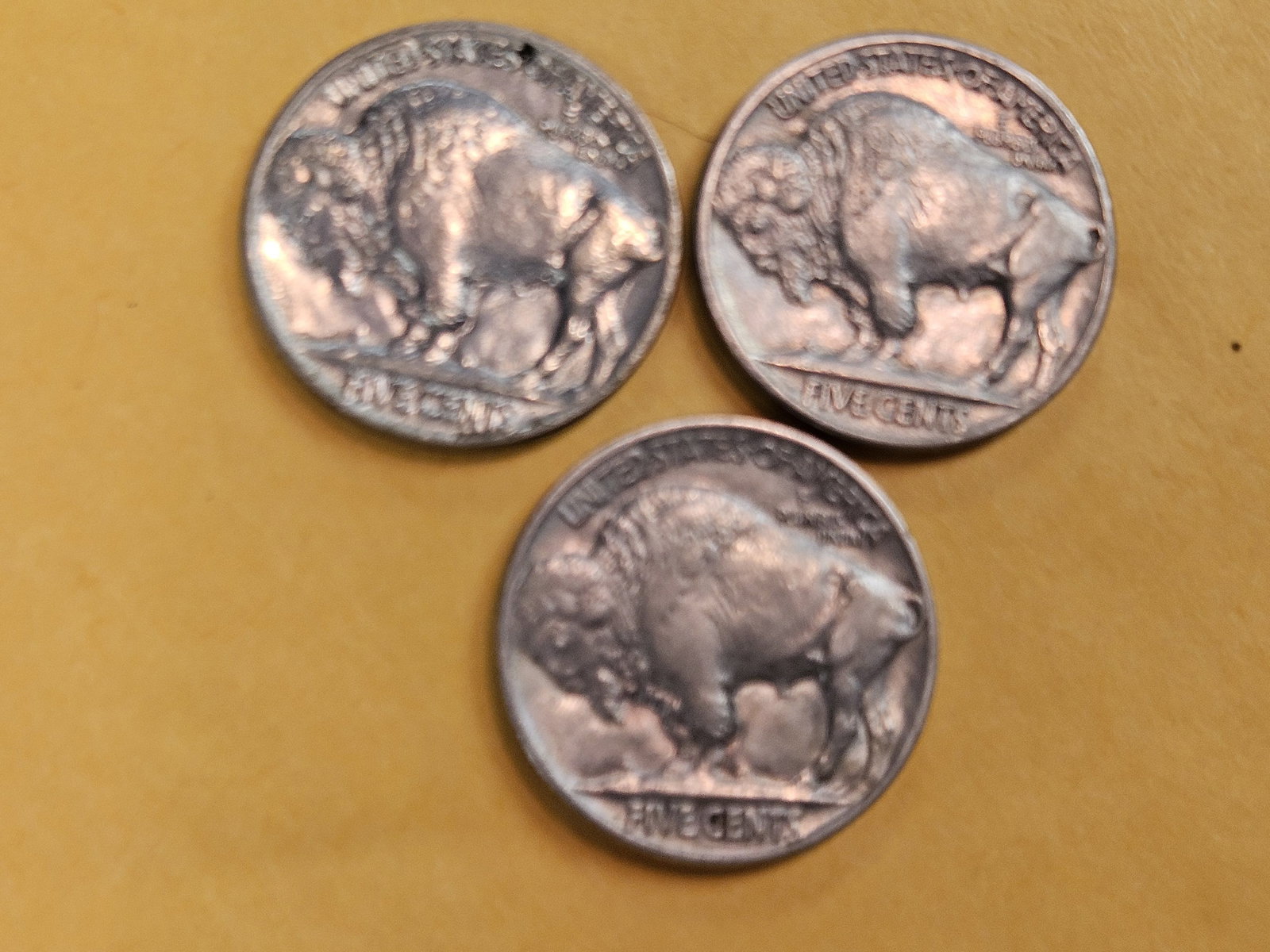 Three Brilliant Uncirculated plus Buffalo Nickels - 3