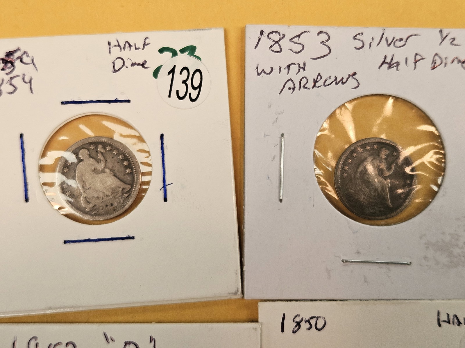 Four Seated Liberty silver Half-Dimes - 2
