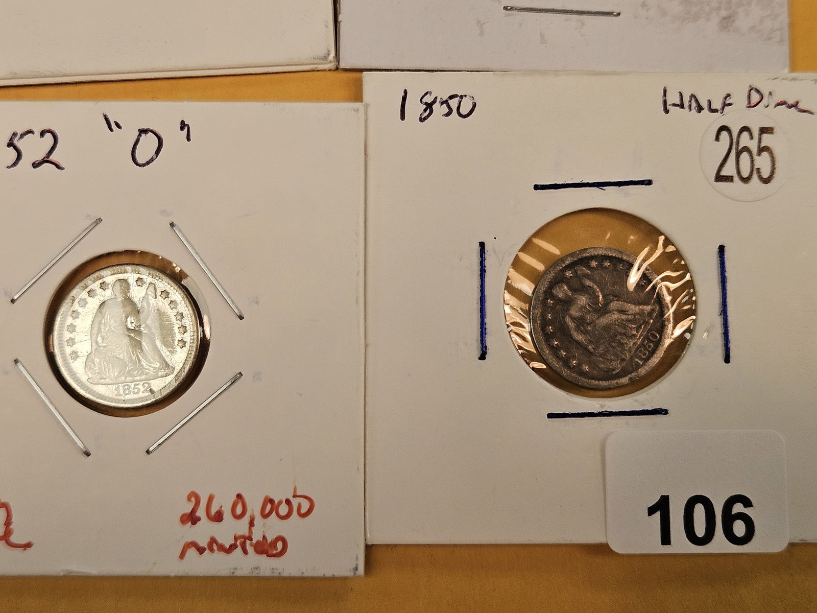Four Seated Liberty silver Half-Dimes - 3