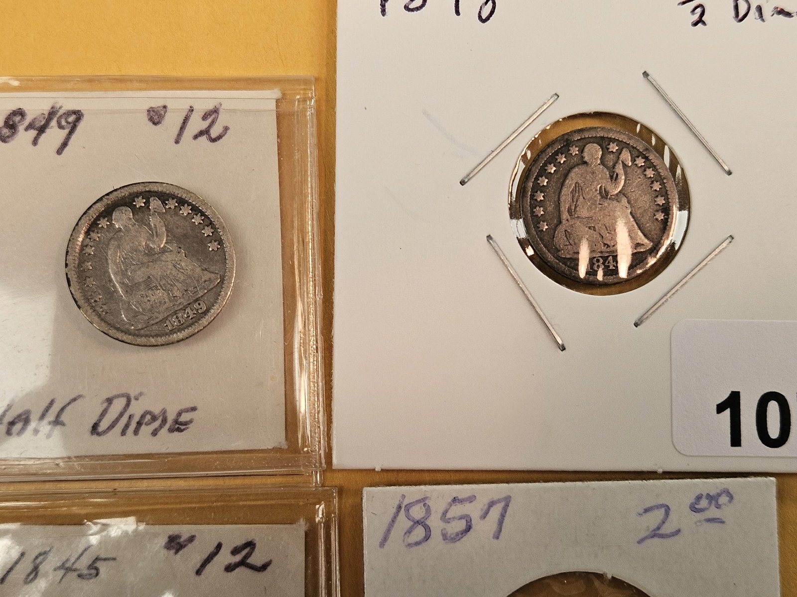 Four Seated Liberty silver Half-Dimes - 2