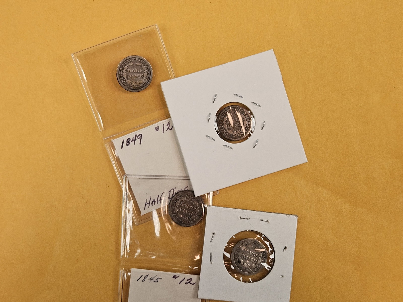 Four Seated Liberty silver Half-Dimes - 4