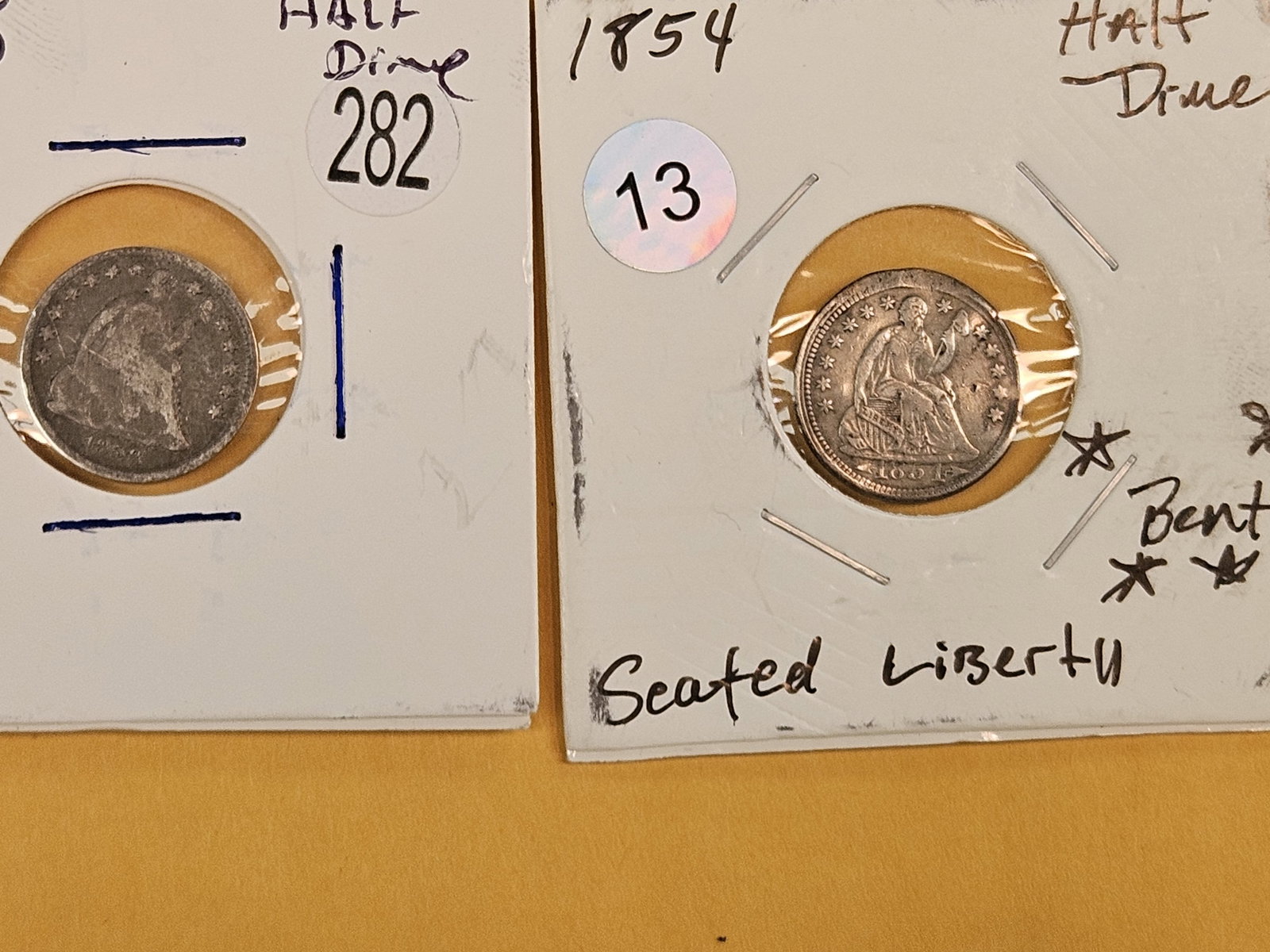 Four Seated Liberty silver Half-Dimes - 3