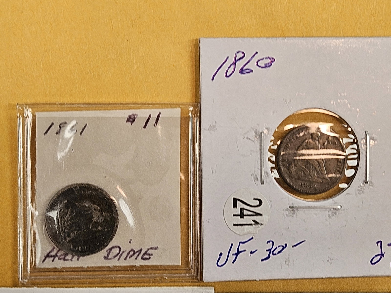 Five Seated Liberty silver Half-Dimes - 2