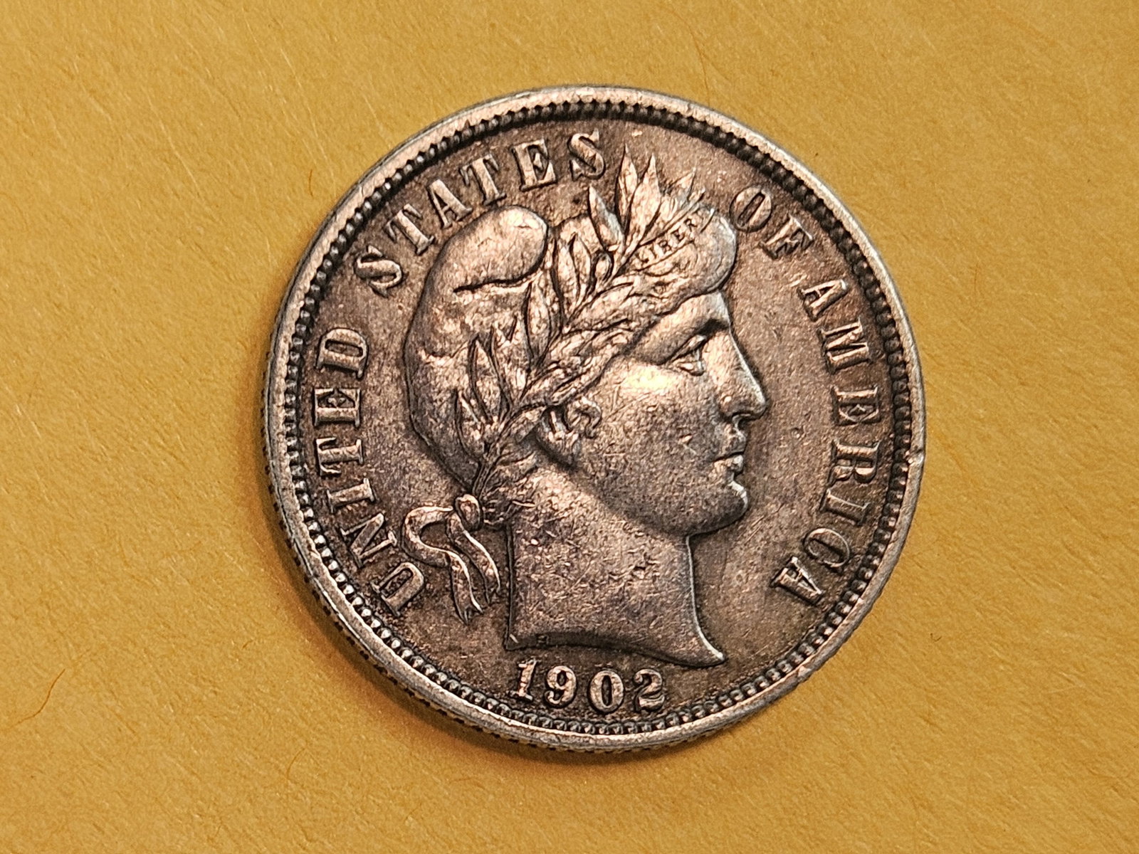 * 1902 Barber Dime in About Uncirculated plus! - 4