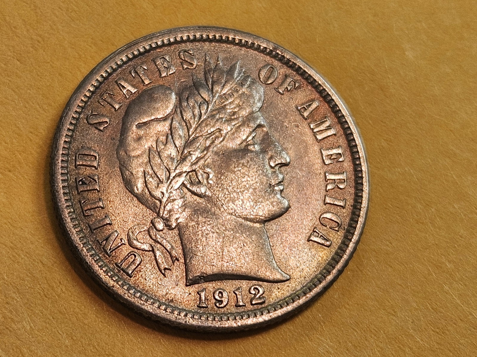 * 1912 Barber Dime in About Uncirculated plus! - 3