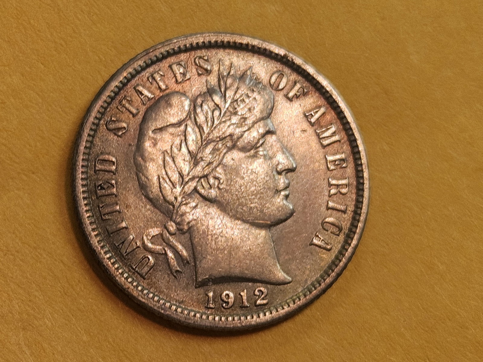 * 1912 Barber Dime in About Uncirculated plus! - 4