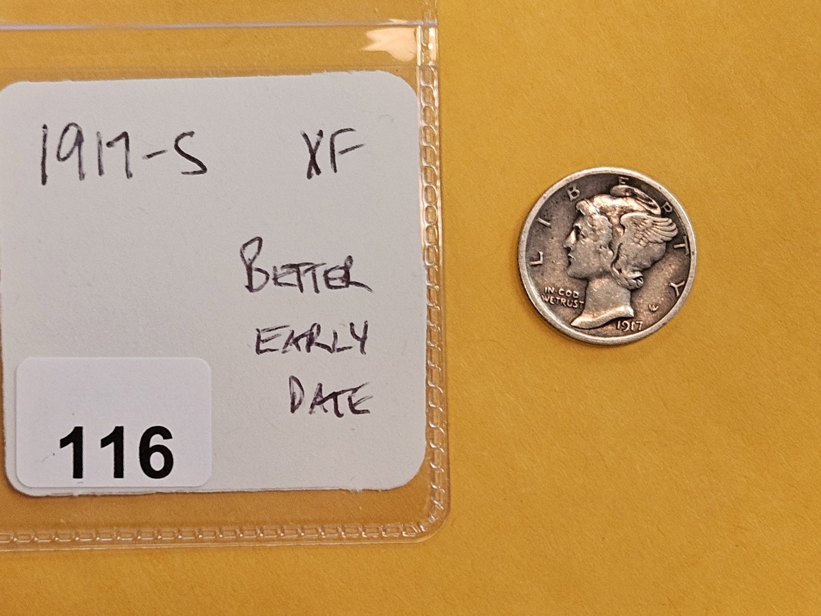 1917-S Mercury Dime in Extra Fine - 2