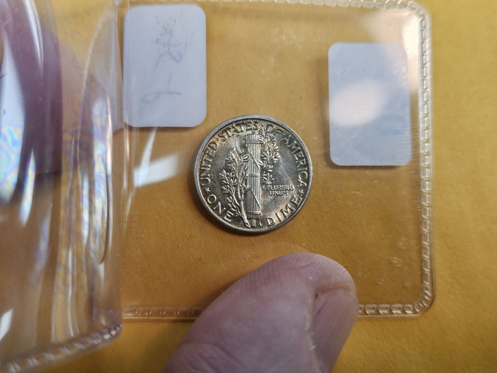 Three Brilliant Uncirculated plus Mercury silver Dimes - 3