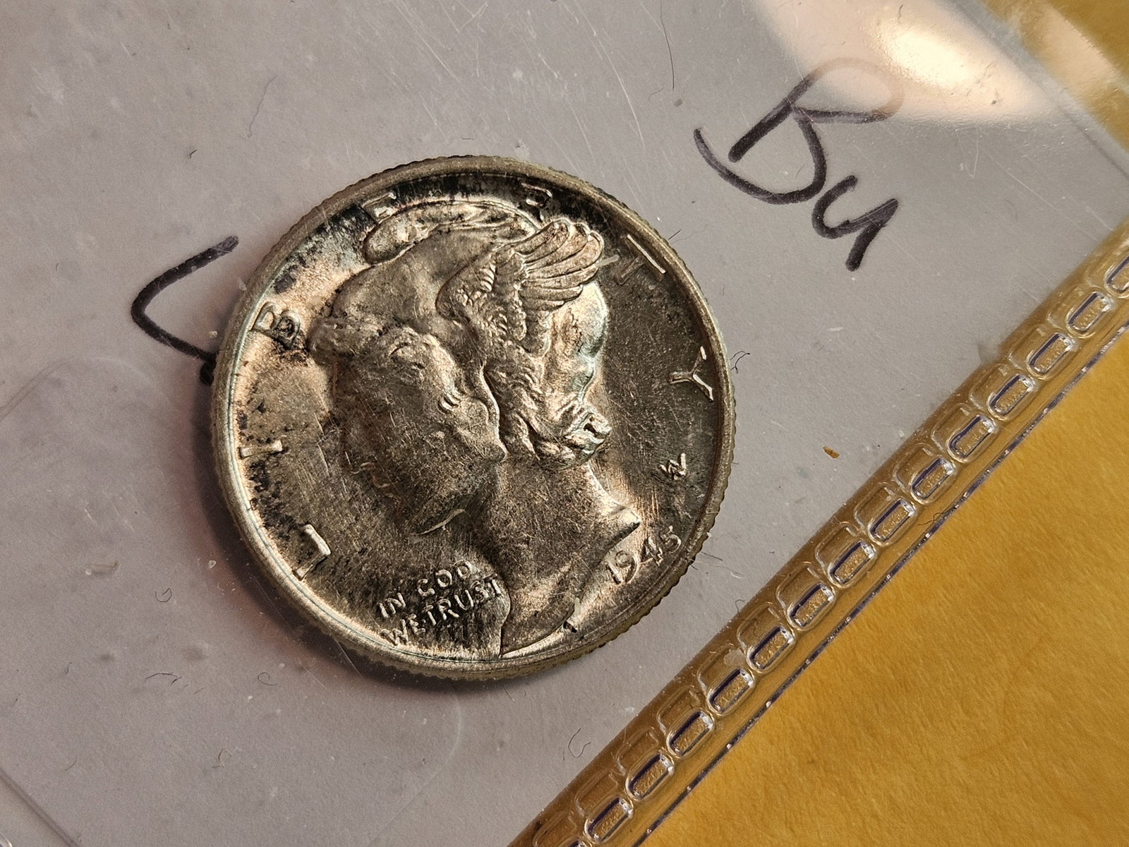 Three Brilliant Uncirculated plus Mercury silver Dimes - 6